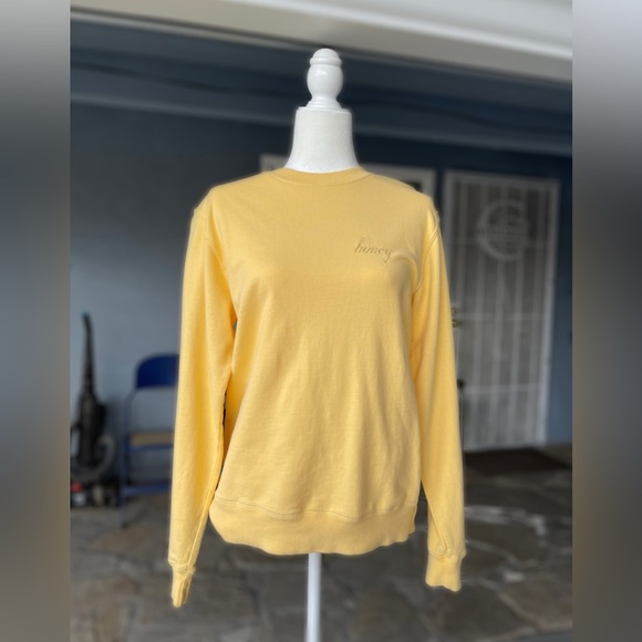 Yellow honey sweater / sweatshirt size L - Picture 1 of 3
